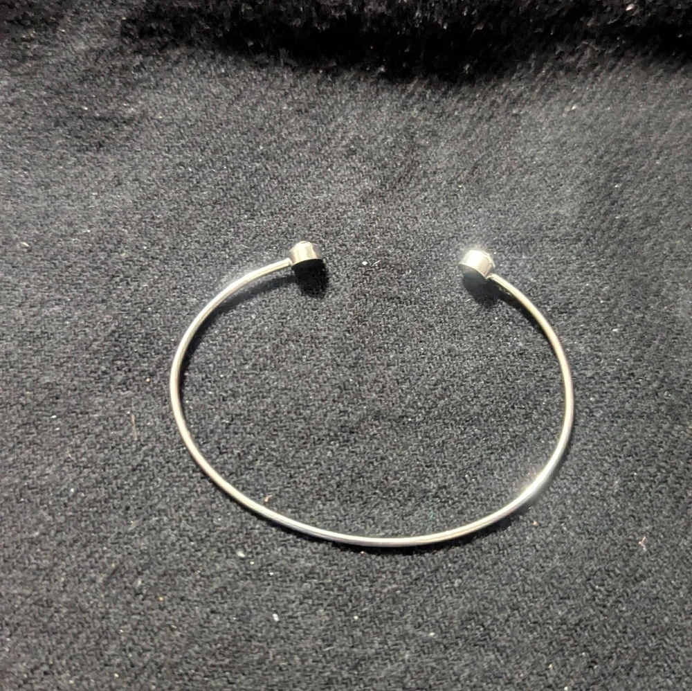 Silver Tone Clear Rhinestone Cuff Bangle Statement Bracelet